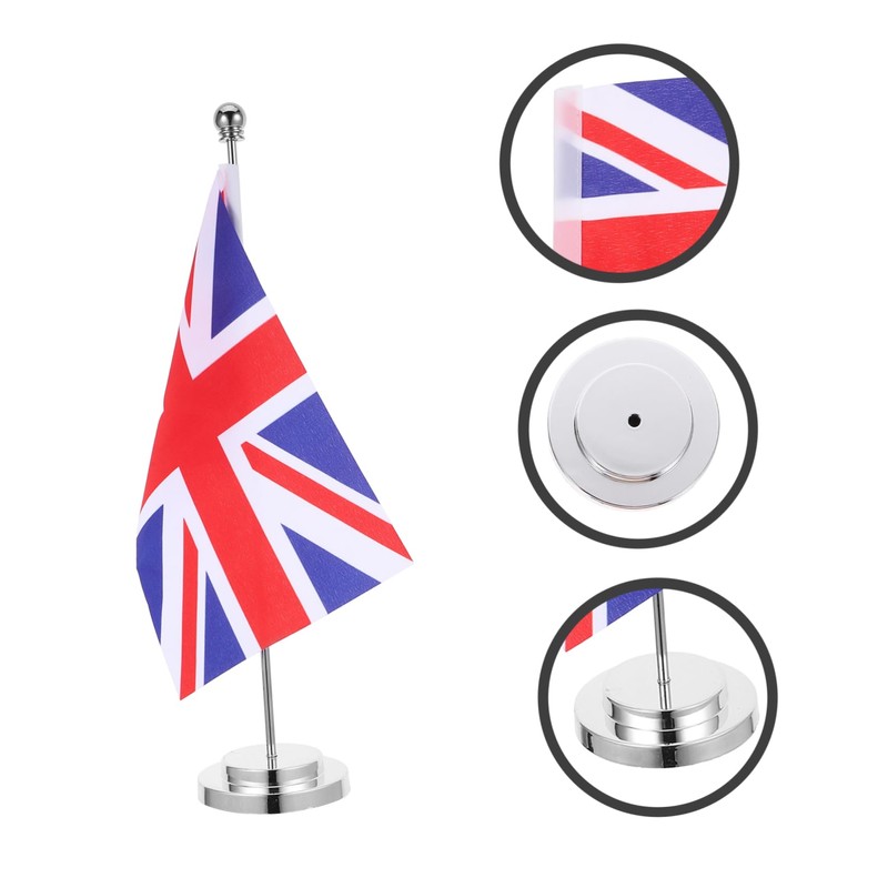 NUOBESTY Mini British Table Flag UK Table Flag British Table