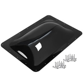 XMK RV Skylight Replacement,18"x26" Outer Dome Skylight Fits 14"x22" Openings,Camper RV Skylight Cover for Shower Roof Dome Trailer Fifth Wheel Food Truck Motorhome, Impact Resistant, Black