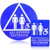 Briwooody Set of 2 All Gender Restroom Door and Wall
