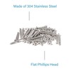 IMScrews 100pcs #4 x 1-1/4" (32mm) Stainless Flat Head Phillips