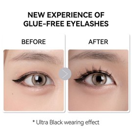 Wosado Soft Magnetic Eyelashes Extensions Set with Applicator, Lightweight, Waterproof, Reusable, Glue-Free, Eyeliner-Free, Makeup Lash Extensions:_#10 Ultra Black All-in-One