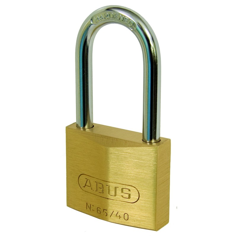 ABUS 04775 40mm Long Shackle Brass Padlock