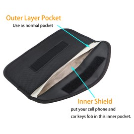 Zolunu Signal Blocking Bags, with for Key Fob Faraday Bags Car Keys and Cell Phone, Car RFID Anti-Theft Signal Blocker, Gifts Set for Men