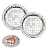 Bliceon 25 Pcs Silver Disposable Disco Ball Plates - 7"