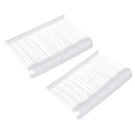 sourcing map J Hook Standard Tagging Fasteners,Plastic Regular,Standard Label Gun Price Tagging Barbs for Garment Price Tag Label Tagging Barbs 50mm/1.97 Inch,Pack of 500 White
