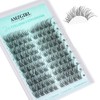 Wispy Eyelash Extensions, Natural Cluster Lashes, Left and Right Cat