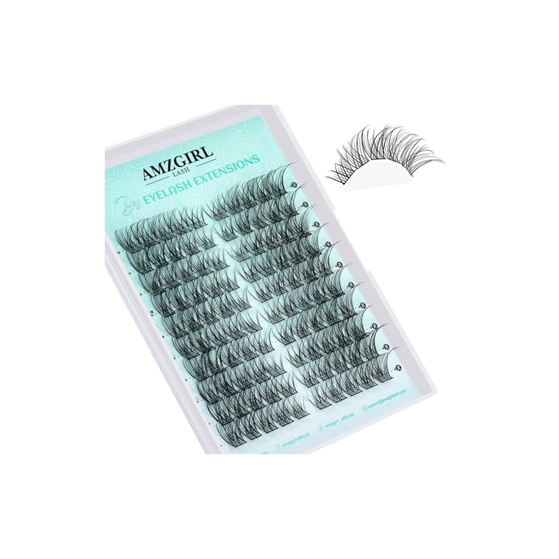 Wispy Eyelash Extensions, Natural Cluster Lashes, Left and Right Cat