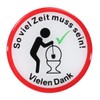 BIKE-label 900047 3D Sticker Toilet Sign So viel Zeit muss