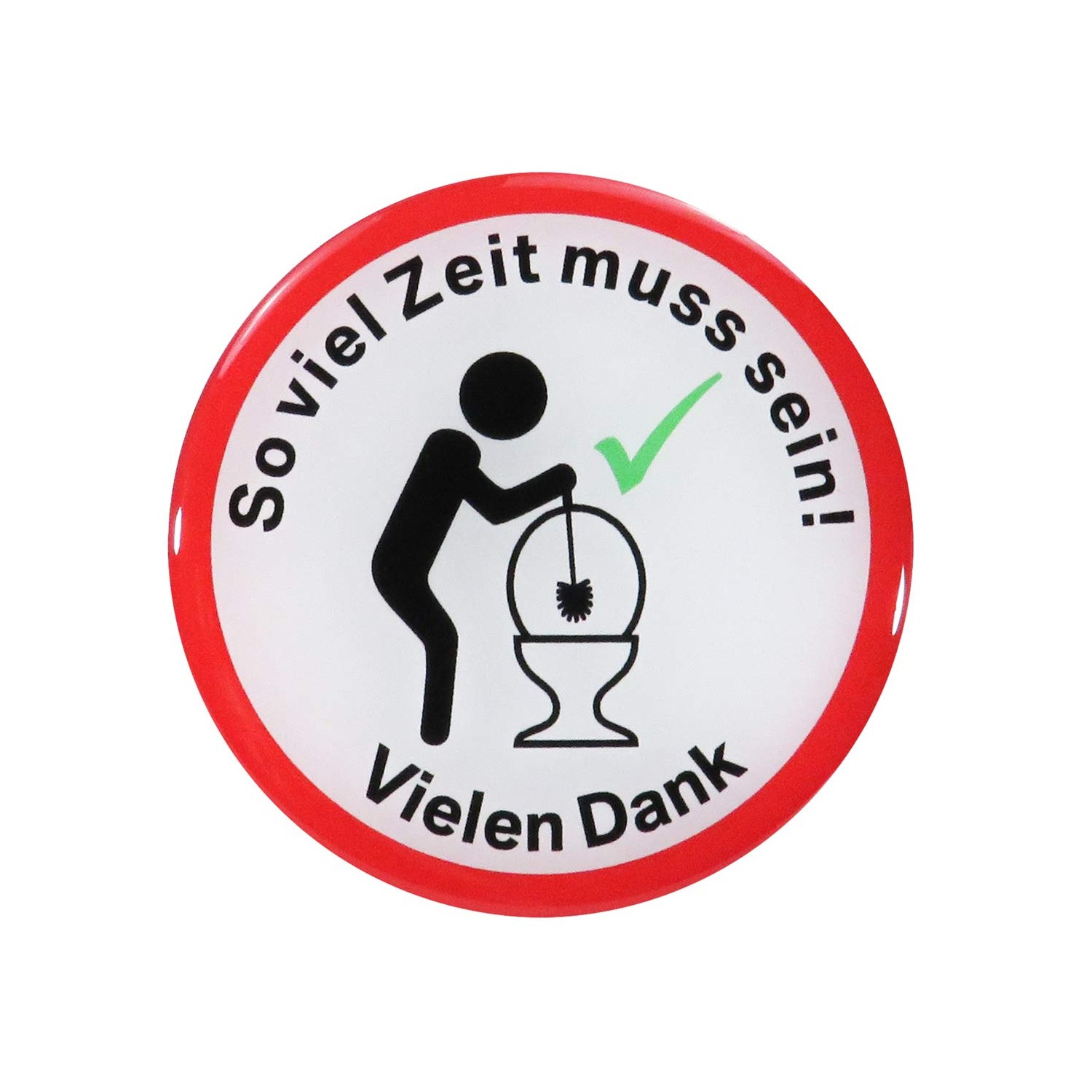 BIKE-label 900047 3D Sticker Toilet Sign So viel Zeit muss Sein 70 x 70 ...