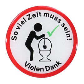 BIKE-label 900047 3D Sticker Toilet Sign So viel Zeit muss Sein 70 x 70 mm