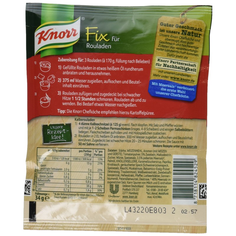 Knorr Fix rouladen (Rouladen) (Pack of 4)
