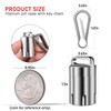 TISUR TISUR Titanium Small Pill Holder Keychain, Portable Pill Case