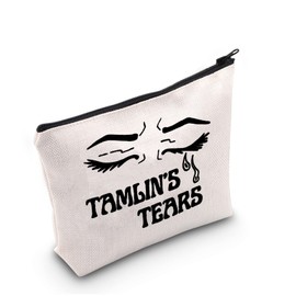 G2TUP Sarah J Maas Gift Tamlin’s Tears Makeup Bag ACOTAR Cosmetic Bag A Court of Thorns and Roses Gift Book Lover Gift Acotar Series Fan Zipper Travel Bag (Tamlin’s Tears White Bag)