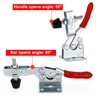 EXLECO GH-201-B Quick Release Clamp Metal Horizontal Toggle Clamp Hand