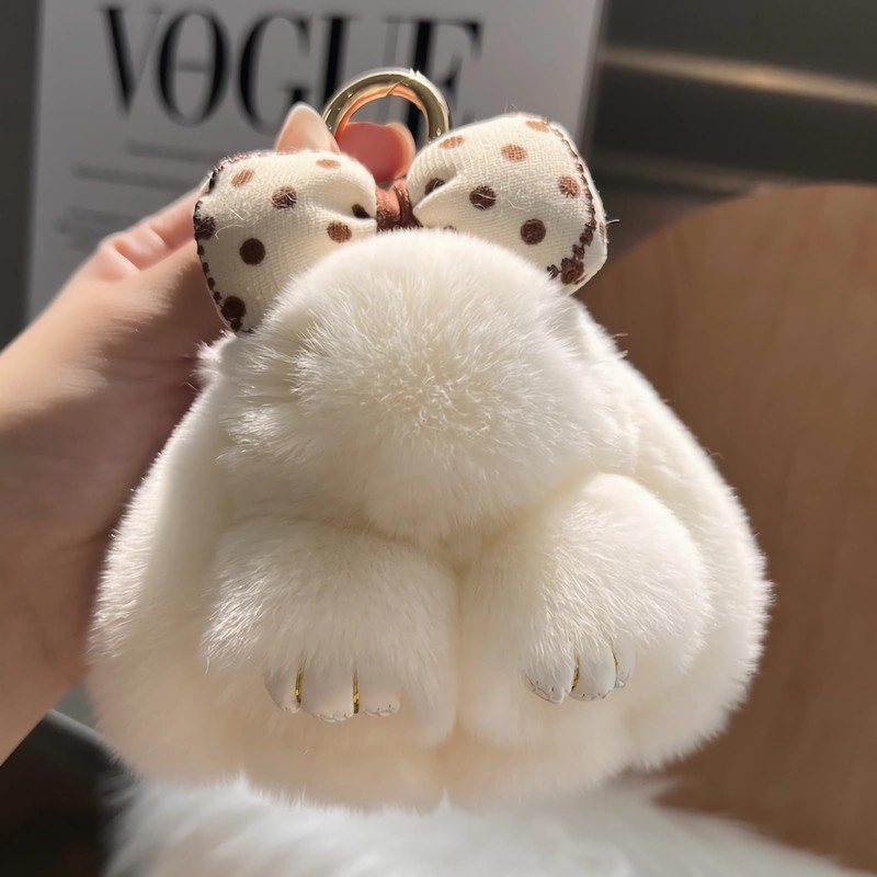 SinfoniaA Plush Keychain, Cute Rabbit Keychain, Rabbit, Fluffy, Cute, Fur