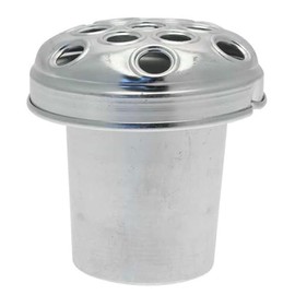 Memorial Grave Flower Pot - 11cm tall Sturdy Aluminium Grave Inserts for Headstones - Perfect for Funeral Flowers, Grave Vase, Silver coloured Lid