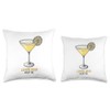 Enjoy Refreshing Lemon Drop Martini Design Throw Pillow