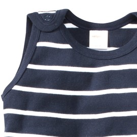 Wellyou Baby Todler All In One Romper Suit Onesie/Baby Grow In Blue With White Stripes, Size 116-122cm, 4-6Years