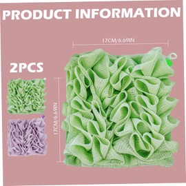 Esponja de baño, mugo de 2 piezas, 2 en 1 fina ducha malla y toallita almacenamiento jabón, esponja baño con cordero, scrubbe cuerpo colgante portátil para exfoliar