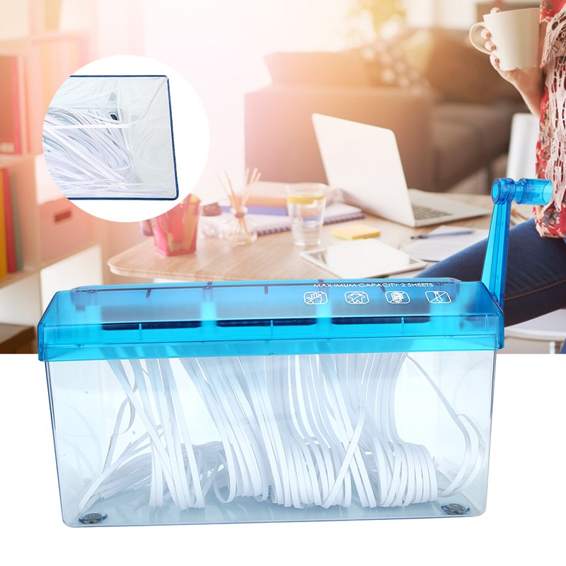 Hand Shredder MINI Desktop Manual A4 Office Supplies Protection Confidential