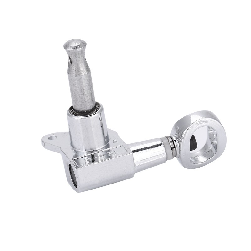 Hollow Handle Tuning Pegs Locking Machine Heads for Acoustic Electric Guitar (Silver
