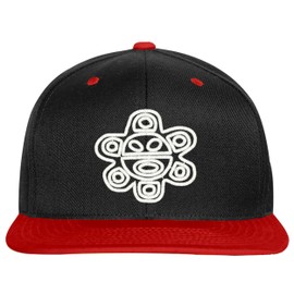 SNBCK Embroidered Puerto Rican Taino Sun Logo-EM-0033-Black-Red
