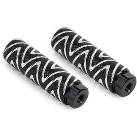 Bike Pegs Aluminum Alloy Bike Anti-Skid Lead Foot BMX Pegs Rear Stunt Pegs-3/8 inch Axles（2Pcs） (Black)