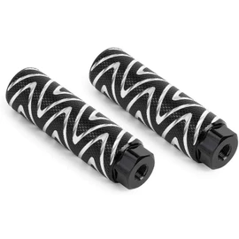 Bike Pegs Aluminum Alloy Bike Anti-Skid Lead Foot BMX Pegs Rear Stunt Pegs-3/8 inch Axles（2Pcs） (Black)