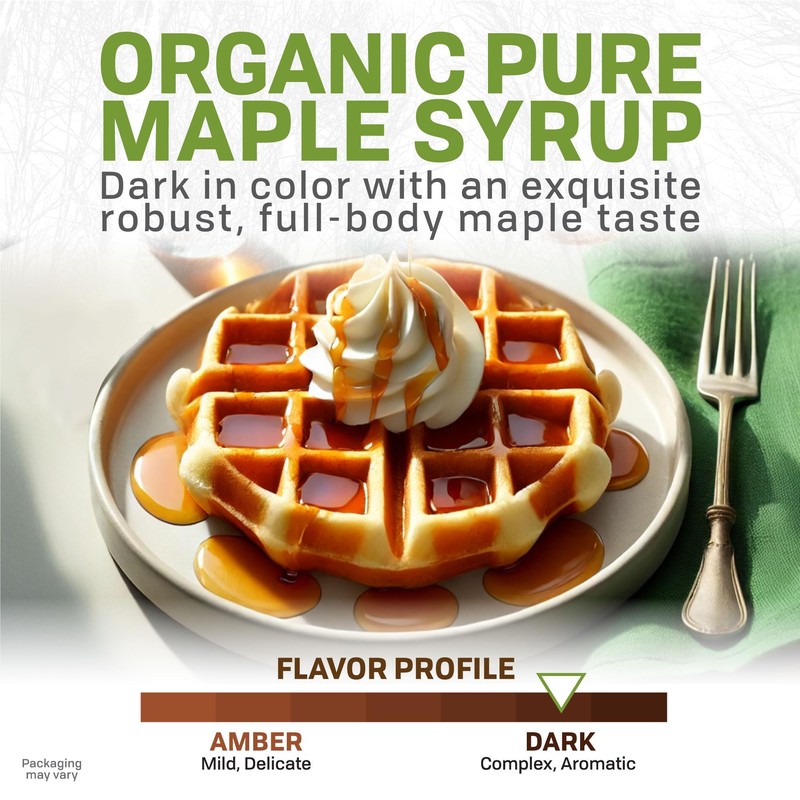 Maple Valley Organic Pure Maple Syrup, Dark & Robust Better