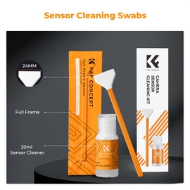 K&F Concept 24mm Full Frame Sensor Cleaning Swab*6 + 20ml Sensor Cleaner, DSLR SLR Digital Camera CMOS and CCD Sensor Cleaning Swab Kits for Nikon Sony Canon Camera Clean