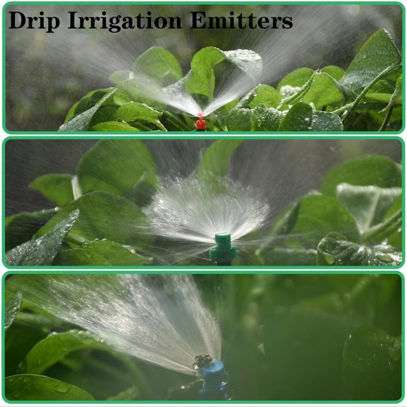 Safycaby 100PCS Drip Irrigation Emitters Micro Sprinkler Heads Blue 90°