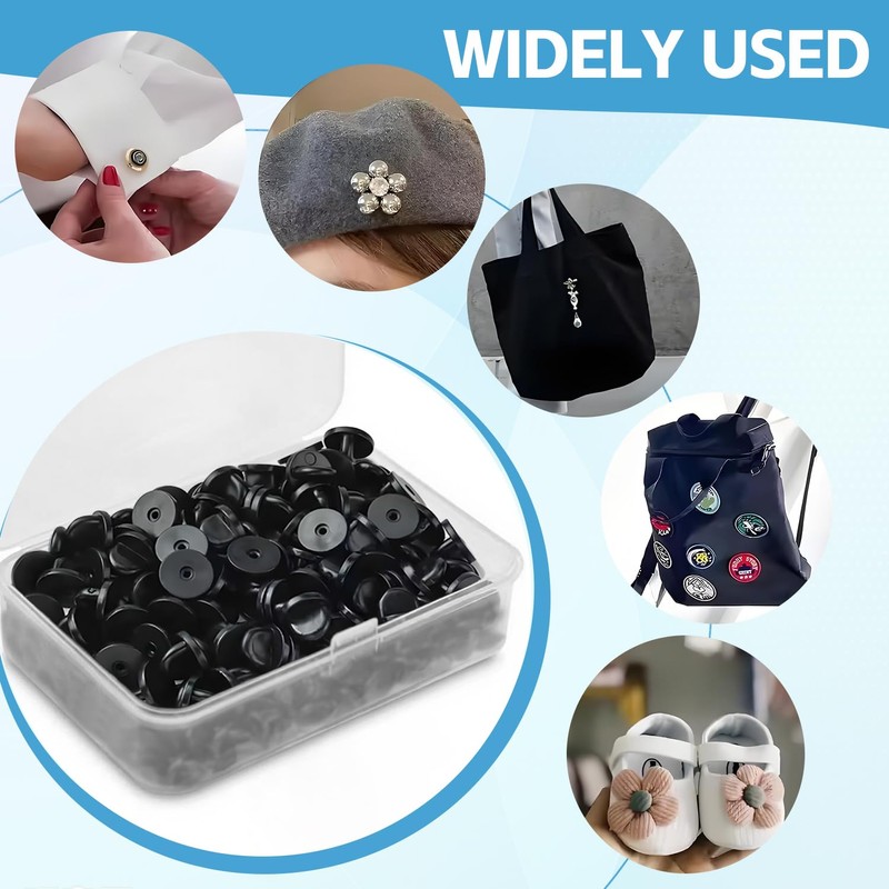 uadbau 50PCS Rubber Pin Backs – PVC Lapel Pin Backings,