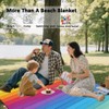 HappyGo Beach Blanket Sand-Free Quick-Dry Large Picnic Mat for Families,