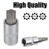 13-Piece Star Bit Socket Set, T8–T70, with 1/4-Inch, 3/8-Inch and