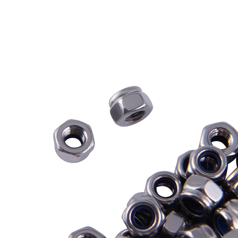 GIVIHGETI Pack of 110 Locking Nuts M4 Stainless Steel DIN