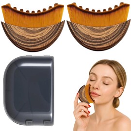2 Stück Trockenbürste, Gesichtsbürste Set, Lymphkonturen-Gesichtsbürste für Lymphdrainage-Massage, Sanfte Gesichtsreinigung und Müdigkeitslinderung, Ideal für tägliche Pflege und Reisen