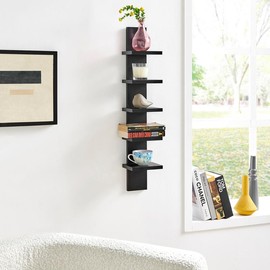 Utility Column Spine Wall Shelves - Color: Walnut