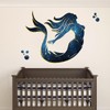 DEIKOKA Blue Galaxy Mermaid Silhouette Wall Decal Large Mermaid Wall