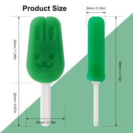 Chewies for Invisalign Aligner, DLENP 10pcs Corn Silicone with Handle Chewies for Aligner Trays Seater Orthodontic Munchies for Invisalign(10 Pcs Green/Mint Flavor)