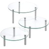 3 Tier Round Tempered Glass Display Stand 9, 11, 13”