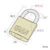Sanwa Supply SLE-2LMN e-Security (Master Key Compatible Padlock, Small)