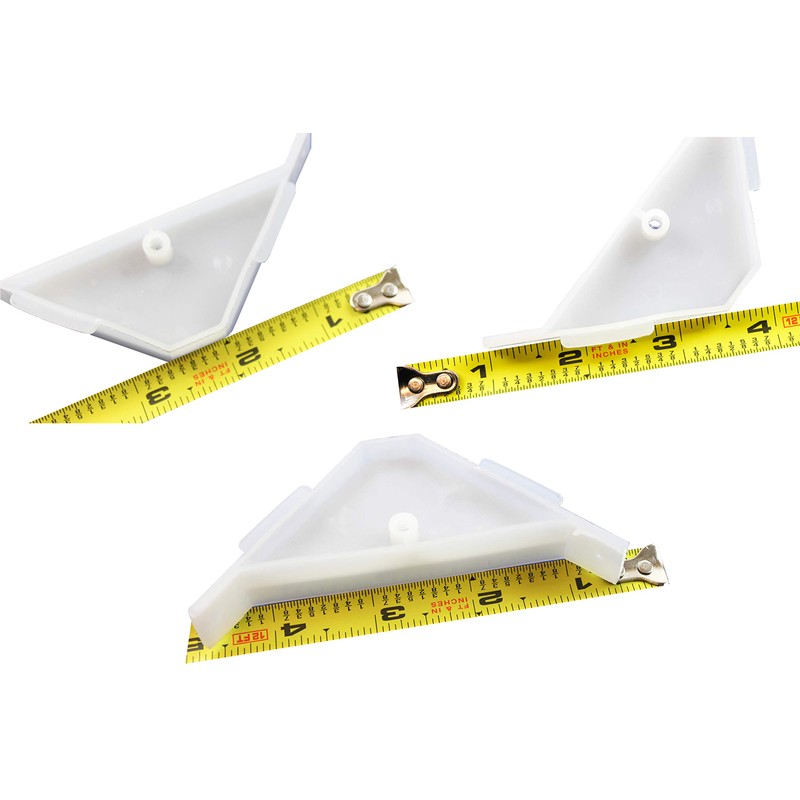 Berta 20-Pack, 90 Degree Cabinet Triangle Bracket, Plastic White Corner