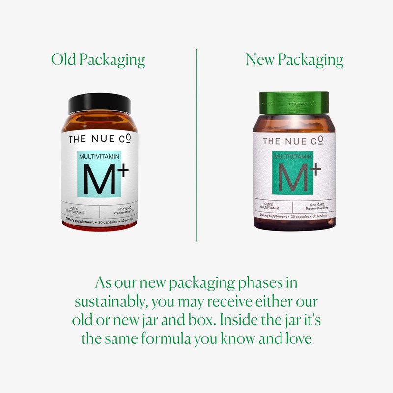 The Nue Co. Men's MULTIVITAMIN Supplement, Supports Energy, Immunity, Focus,