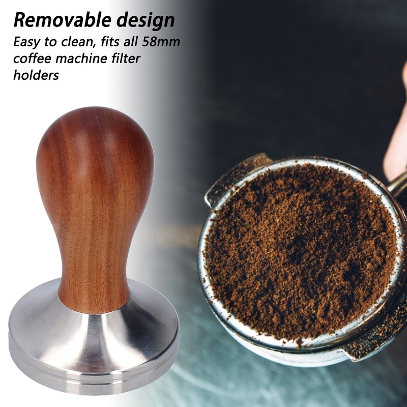 58mm Flat Base Coffee Tamper Manual Stainless Steel Coffee Powder