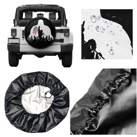 cozipink Bigfoot American Flag Camping Spare Tire Cover Wheel Protectors Weatherproof Wheel Covers Universal Fit for Trailer Rv SUV Truck Camper Travel Trailers Accessories 14" 15" 16" 17"
