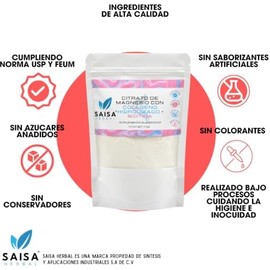 Colageno Hidolizado  Citrato de Magnesio  Biotina Bolsa con 1 Kg calidad premium.