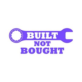 Built Not Bought Sticker - Decal - Die Cut - JDM - Purple 4.00" x 1.61"