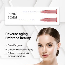 HYPOD Pdo Threads Lift, Pdo Lifting Thread for Whole Body Mono Screw Type, Stimulates Collagen Regeneration 20PCS-29G*50MM