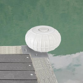 Dock Bumper Wheel,Dock Wheel Bumper,Boat Dock Corner Bumper Fender for Docking Pontoon Boat,Marine-Grade Corner-Mount Inflatable 12" Dock Wheel,Smooth Rolling,with Heavy-Duty Hardware-White