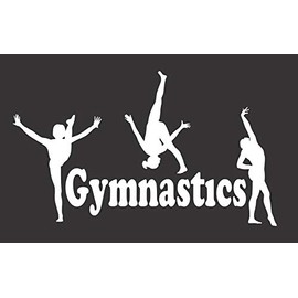 Gymnastics - Die Cut Vinyl Window Decal/Sticker for Car/Truck 8.5"x5"